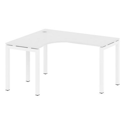 Metal System Quattro 5x5 50БП.СА-3 Л (Белый/Белый) Стол криволинейный левый на П-образном м/к