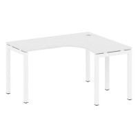 Metal System Quattro 5x5 50БП.СА-3 Пр (Белый/Белый) Стол криволинейный правый на П-образном м/к