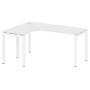 Metal System Quattro 5x5 50БП.СА-4 Л (Белый/Белый) Стол криволинейный левый на П-образном м/к