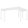 Metal System Quattro 5x5 50БП.СА-4 Пр (Белый/Белый) Стол криволинейный правый на П-образном м/к