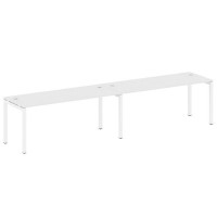 Metal System Quattro 5x5 50БП.СМ-2.5 (Белый/Белый) Рабочая станция на 2 раб.места на П-образном м/к