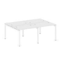 Metal System Quattro 5x5 50БП.СМ-4.1 (Белый/Белый) Рабочая станция на 4 раб.места на П-образном м/к