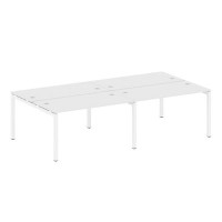 Metal System Quattro 5x5 50БП.СМ-4.3 (Белый/Белый) Рабочая станция на 4 раб.места на П-образном м/к