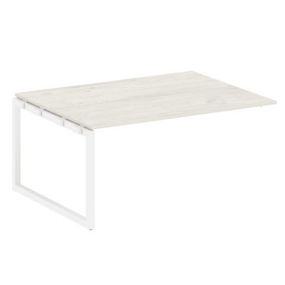 Metal System Quattro 5x5 50БО.ППРГ-4 (Дуб наварра/Белый) Проходной наборный элемент переговорного стола на О-образном м/к