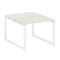 Metal System Quattro 5x5 50БО.ПРГ-1.1 (Дуб наварра/Белый) Переговорный стол на О-образном м/к