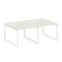 Metal System Quattro 5x5 50БО.ПРГ-2.1 (Дуб наварра/Белый) Переговорный стол на О-образном м/к