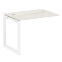 Metal System Quattro 5x5 50БО.ПРС-СП-1.1 (Дуб наварра/Белый) Проходной наборный элемент рабочей станции на О-образном м/к