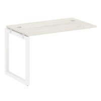 Metal System Quattro 5x5 50БО.ПРС-СП-1.2 (Дуб наварра/Белый) Проходной наборный элемент рабочей станции на О-образном м/к