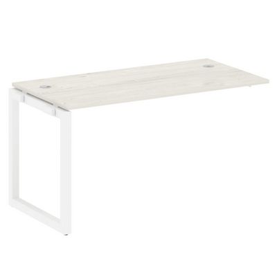 Metal System Quattro 5x5 50БО.ПРС-СП-1.3 (Дуб наварра/Белый) Проходной наборный элемент рабочей станции на О-образном м/к