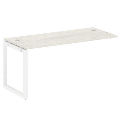 Metal System Quattro 5x5 50БО.ПРС-СП-1.4 (Дуб наварра/Белый) Проходной наборный элемент рабочей станции на О-образном м/к