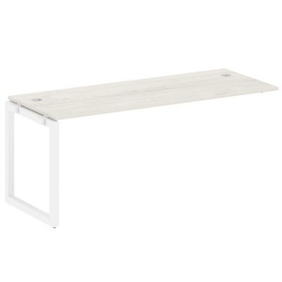 Metal System Quattro 5x5 50БО.ПРС-СП-1.5 (Дуб наварра/Белый) Проходной наборный элемент рабочей станции на О-образном м/к