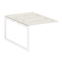 Metal System Quattro 5x5 50БО.ПРС-СП-2.1 (Дуб наварра/Белый) Проходной наборный элемент рабочей станции на О-образном м/к