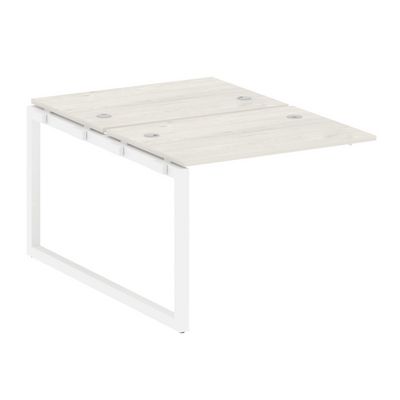 Metal System Quattro 5x5 50БО.ПРС-СП-2.1 (Дуб наварра/Белый) Проходной наборный элемент рабочей станции на О-образном м/к