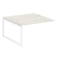 Metal System Quattro 5x5 50БО.ПРС-СП-2.3 (Дуб наварра/Белый) Проходной наборный элемент рабочей станции на О-образном м/к