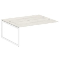 Metal System Quattro 5x5 50БО.ПРС-СП-2.5 (Дуб наварра/Белый) Проходной наборный элемент рабочей станции на О-образном м/к