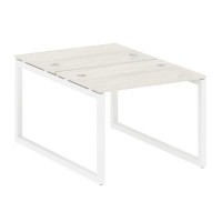 Metal System Quattro 5x5 50БО.РАС-СП-2.1 (Дуб наварра/Белый) Рабочая станция на О-образном м/к