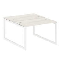 Metal System Quattro 5x5 50БО.РАС-СП-2.2 (Дуб наварра/Белый) Рабочая станция на О-образном м/к