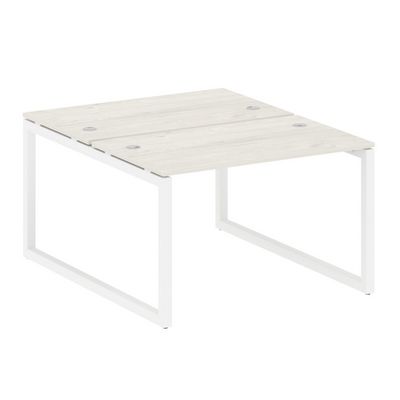 Metal System Quattro 5x5 50БО.РАС-СП-2.2 (Дуб наварра/Белый) Рабочая станция на О-образном м/к