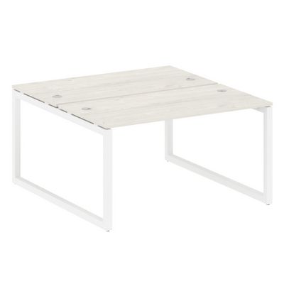 Metal System Quattro 5x5 50БО.РАС-СП-2.3 (Дуб наварра/Белый) Рабочая станция на О-образном м/к