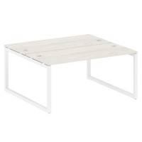 Metal System Quattro 5x5 50БО.РАС-СП-2.4 (Дуб наварра/Белый) Рабочая станция на О-образном м/к