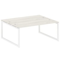 Metal System Quattro 5x5 50БО.РАС-СП-2.5 (Дуб наварра/Белый) Рабочая станция на О-образном м/к