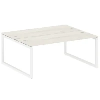 50БО.РАС-СП-2.5 (Дуб наварра/Белый) Рабочая станция на О-образном м/к