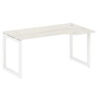 Metal System Quattro 5x5 50БО.СА-1 Пр (Дуб наварра/Белый) Стол криволинейный правый на О-образном м/к