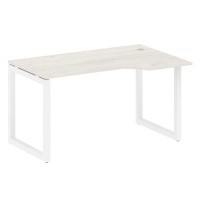 Metal System Quattro 5x5 50БО.СА-2 Пр (Дуб наварра/Белый) Стол криволинейный правый на О-образном м/к