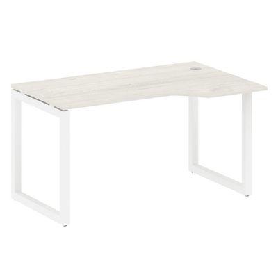 Metal System Quattro 5x5 50БО.СА-2 Пр (Дуб наварра/Белый) Стол криволинейный правый на О-образном м/к