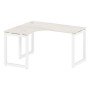 Metal System Quattro 5x5 50БО.СА-3 Л (Дуб наварра/Белый) Стол криволинейный левый на О-образном м/к