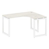 Metal System Quattro 5x5 50БО.СА-3 Пр (Дуб наварра/Белый) Стол криволинейный правый на О-образном м/к