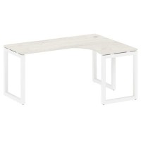 Metal System Quattro 5x5 50БО.СА-4 Пр (Дуб наварра/Белый) Стол криволинейный правый на О-образном м/к