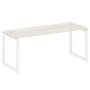 Metal System Quattro 5x5 50БО.СП-5 (Дуб наварра/Белый) Стол письменный на О-образном м/к