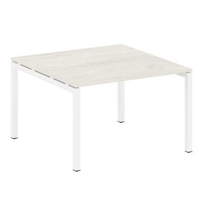 Metal System Quattro 5x5 50БП.ПРГ-1.2 (Дуб наварра/Белый) Переговорный стол на П-образном м/к