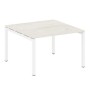 Metal System Quattro 5x5 50БП.ПРГ-1.2 (Дуб наварра/Белый) Переговорный стол на П-образном м/к