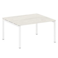 Metal System Quattro 5x5 50БП.ПРГ-1.3 (Дуб наварра/Белый) Переговорный стол на П-образном м/к