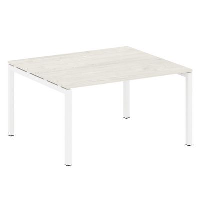 Metal System Quattro 5x5 50БП.ПРГ-1.3 (Дуб наварра/Белый) Переговорный стол на П-образном м/к
