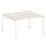 Metal System Quattro 5x5 50БП.ПРГ-1.3 (Дуб наварра/Белый) Переговорный стол на П-образном м/к