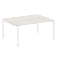 Metal System Quattro 5x5 50БП.ПРГ-1.4 (Дуб наварра/Белый) Переговорный стол на П-образном м/к