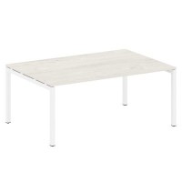 Metal System Quattro 5x5 50БП.ПРГ-1.5 (Дуб наварра/Белый) Переговорный стол на П-образном м/к