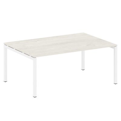 Metal System Quattro 5x5 50БП.ПРГ-1.5 (Дуб наварра/Белый) Переговорный стол на П-образном м/к