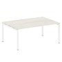 Metal System Quattro 5x5 50БП.ПРГ-1.5 (Дуб наварра/Белый) Переговорный стол на П-образном м/к