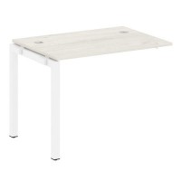 Metal System Quattro 5x5 50БП.ПРС-СП-1.1 (Дуб наварра/Белый) Проходной наборный элемент рабочей станции на П-образном м/к