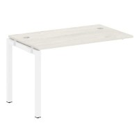 Metal System Quattro 5x5 50БП.ПРС-СП-1.2 (Дуб наварра/Белый) Проходной наборный элемент рабочей станции на П-образном м/к