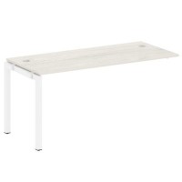 Metal System Quattro 5x5 50БП.ПРС-СП-1.4 (Дуб наварра/Белый) Проходной наборный элемент рабочей станции на П-образном м/к