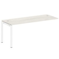 Metal System Quattro 5x5 50БП.ПРС-СП-1.5 (Дуб наварра/Белый) Проходной наборный элемент рабочей станции на П-образном м/к