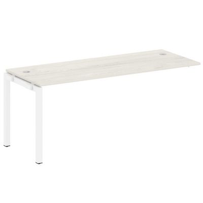 Metal System Quattro 5x5 50БП.ПРС-СП-1.5 (Дуб наварра/Белый) Проходной наборный элемент рабочей станции на П-образном м/к