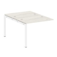 Metal System Quattro 5x5 50БП.ПРС-СП-2.1 (Дуб наварра/Белый) Проходной наборный элемент рабочей станции на П-образном м/к