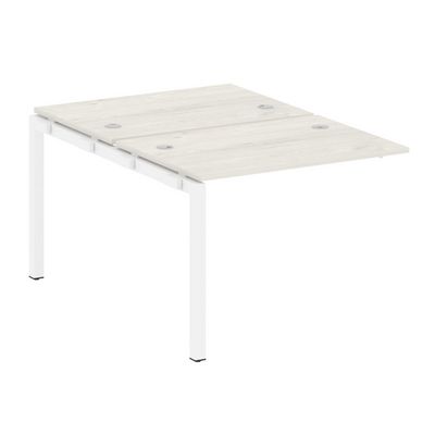 Metal System Quattro 5x5 50БП.ПРС-СП-2.1 (Дуб наварра/Белый) Проходной наборный элемент рабочей станции на П-образном м/к