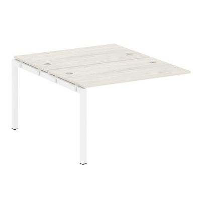 Metal System Quattro 5x5 50БП.ПРС-СП-2.2 (Дуб наварра/Белый) Проходной наборный элемент рабочей станции на П-образном м/к